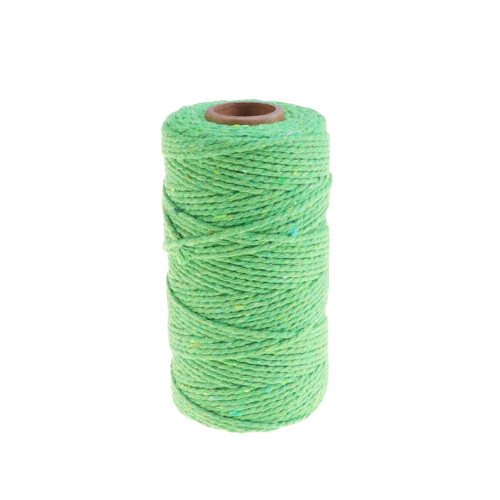 2Pièces Corde Coton 2Mm Verte Pour Mural Décoration DIY