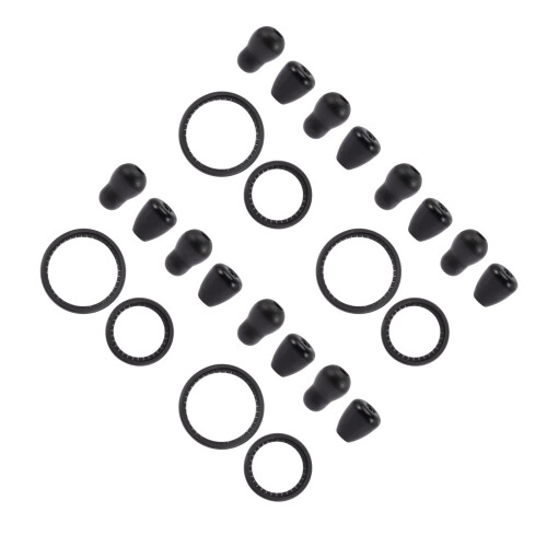 8Ensembles Embouts D'oreille Pour Stéthoscope PVC Noir Souples 1