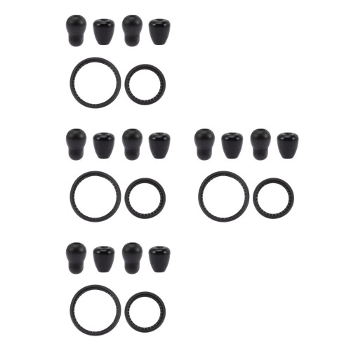 8Ensembles Embouts D'oreille Pour Stéthoscope PVC Noir Souples 2