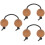 3Pièces Oeufs Shaker Percussion Beige En Liège, Instrument 7