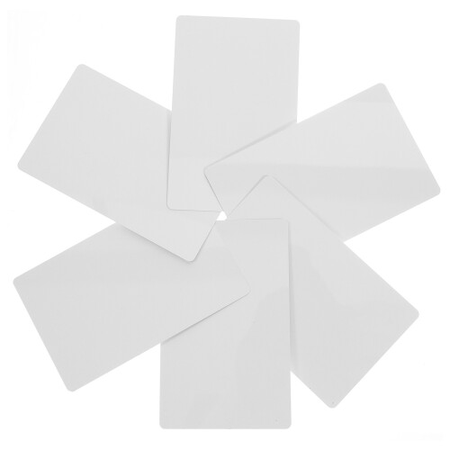 700Pièces Cartes De Nom Métal Aluminium Blanches Surface Lisse 1