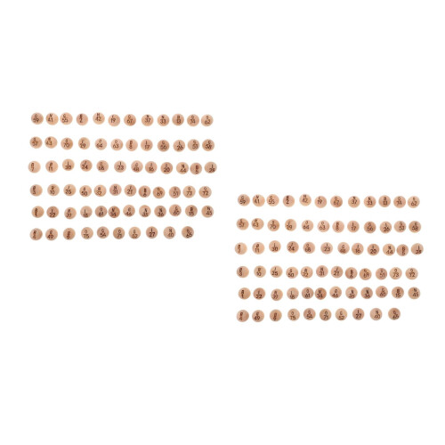 150Pièces Boules En Bois Durable Gravés Pour Jeux 2