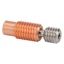 2Pcs Ti Alloy & Copper Nozzle Throat for 3D Printer V6, 22x7mm