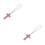 2Pièces Pendentif Croix Auto Rose Avec Strass Décor Intérieur 10