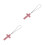 2Pièces Pendentif Croix Auto Rose Avec Strass Décor Intérieur 8