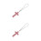 2Pièces Pendentif Croix Auto Rose Avec Strass Décor Intérieur 7