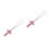 2Pièces Pendentif Croix Auto Rose Avec Strass Décor Intérieur 4
