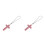 2Pièces Pendentif Croix Auto Rose Avec Strass Décor Intérieur 9