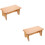 2Pièces Marchepied Kaki Bois Ergonomique Pour 8