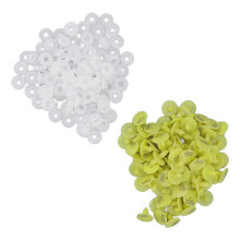 100PCS Universal Rabbit Ear Tags Bright Yellow 001 to 100 Reusable