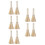 10Pièces Ustensiles Beige Poils Manche Bois Long 7