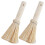 10Pièces Ustensiles Beige Poils Manche Bois Long 3