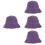 4Pièces Accessoires Sauna Laine Violette Protecteurs Tête 8