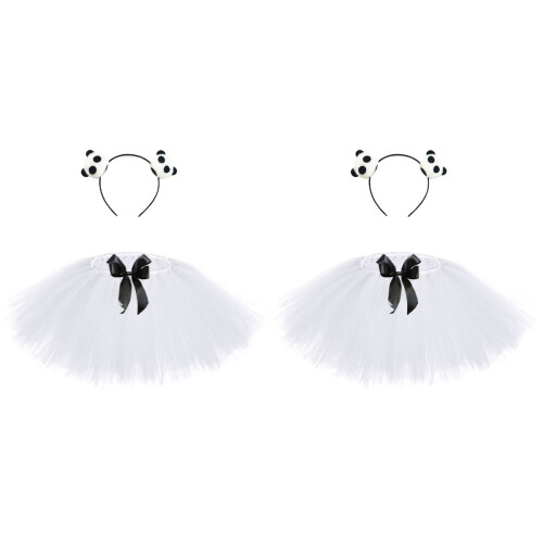 2Pièces Jupe Tulle Design Panda Élégant 1