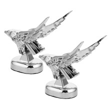 6Pièces Ornements Argent Aigle 3D Plastique Décoration Capot