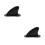 2Pièces Ailerons Longboard En Nylon Noir Pour Surfboard 6