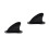 2Pièces Ailerons Longboard En Nylon Noir Pour Surfboard 10