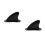 2Pièces Ailerons Longboard En Nylon Noir Pour Surfboard 9