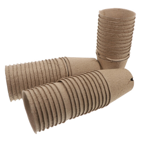 100Pièces Petits Pots Papier Pour Plantes Trous Drainage