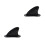 2Pièces Ailerons Longboard En Nylon Noir Pour Surfboard 7