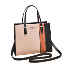 Dames crossbodytas Kleurblok schoudertas PU-Kaki en zwart