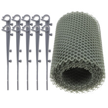 2Pièces Filet Gouttière PVC Gris Filtration Nettoyage Simple