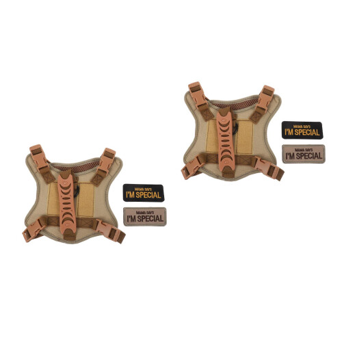2Pièces Laisse Chat Tactical Khaki, Escape Proof, Ajustable 2