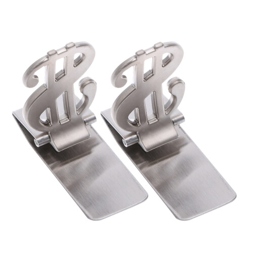 4Pièces Attaches -Billets En Acier Inoxydable Argenté Résistant 1