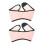 4Pièces Cache-Oreilles Roses Ajustables En Spandex Froid 10