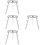 4Pièces Trépied Expérimental Stable Argenté En Inox Pour 9