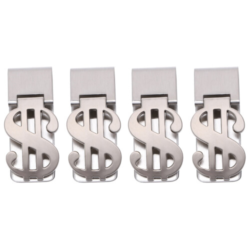 4Pièces Attaches -Billets En Acier Inoxydable Argenté Résistant 2