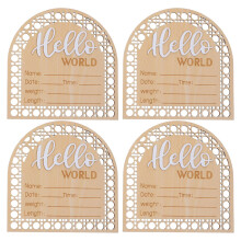 16Pièces Bébé Bois Beige Style Rustique Maison