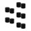 10Pièces Inserts Mousse Port Enceintes Subwoofer Réduction Bruit Noir 6