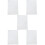 5Sets White Static Cling Window Stickers PVC Anti-Collision 8