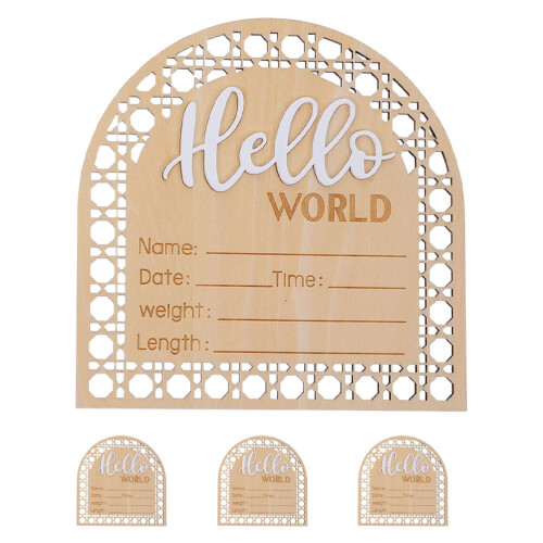 16Pièces Bébé Bois Beige Style Rustique Maison 1
