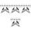 32Pièces Instrument Mesure Bande Roulement Auto Argent ABS 3