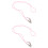 2Pièces Lanière Rose Nylon Antichute Confortable Durable 8