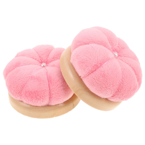 6Pièces Épingle Broderie Kit Rose En Velours Avec Base Bois Durable 2