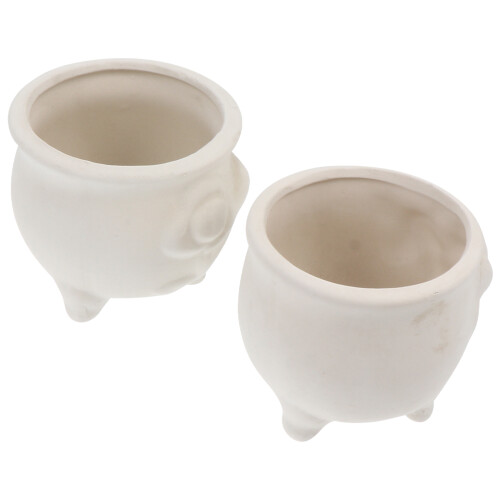 4Pièces Cache-Pots Céramique DIY Peignable Pour Enfants Créatifs 1
