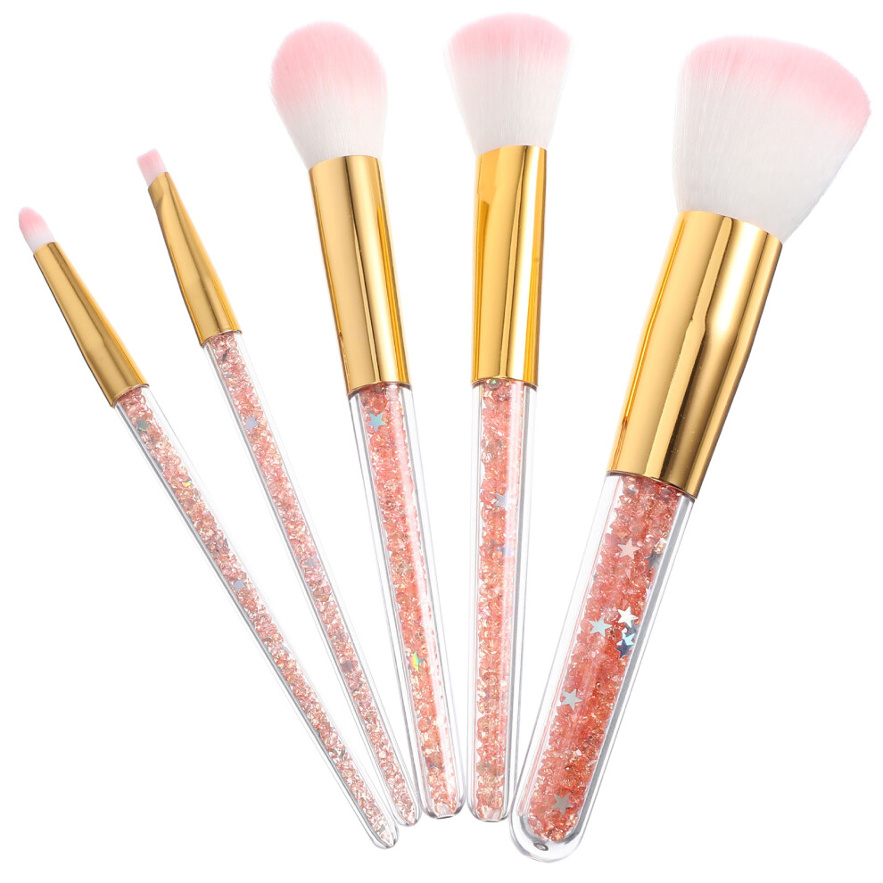 Aboofan Pink 10Pcs Professional Makeup Brush Set Dense Bristles Cosmetics Kit