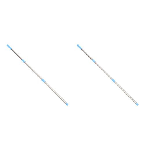 2Pcs 3-Section Mop Handle Replacement Rod Stainless Steel and Plastic 1