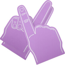 15Pcs Purple Foams Finger Cheer Prop Sports Team Spirit Party Favor