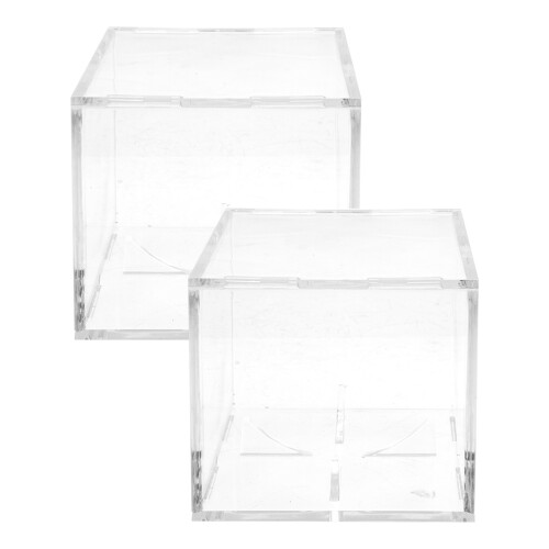 8Pcs Transparent Baseball Display Cases Acrylic Holders for Storage 1