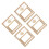 4Pcs Elegant Beige Wood Rotating Display Frames for Photos 4