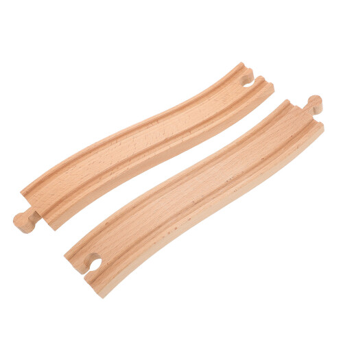 6Pcs Versatile Wood Train Track Set Smooth Craftsmanship Toy for Kids