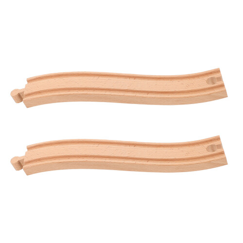 6Pcs Versatile Wood Train Track Set Smooth Craftsmanship Toy for Kids 1