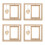 4Pcs Elegant Beige Wood Rotating Display Frames for Photos 7