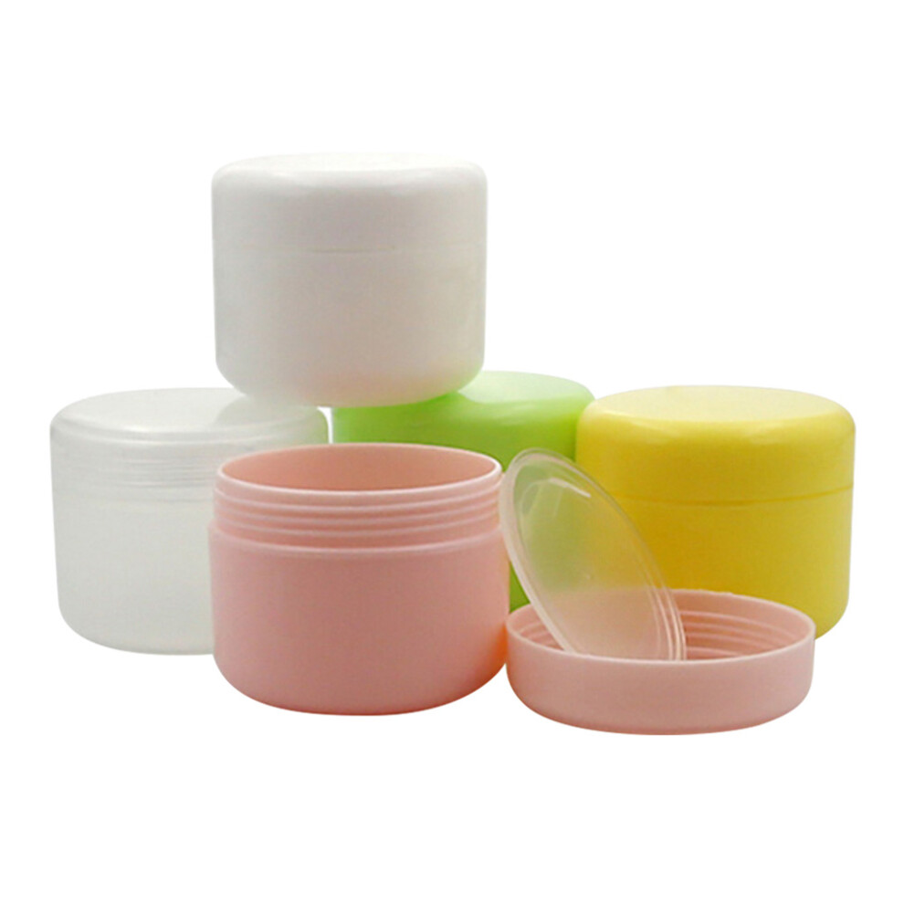 Happyyami Cream 15Pcs Plastic Boxes Assorted Colors Leakproof Cosmetic Jars