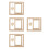 4Pcs Elegant Beige Wood Rotating Display Frames for Photos 6