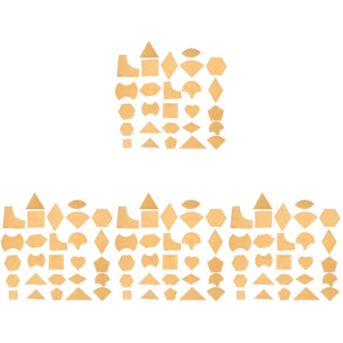 108Sets Light Yellow Acrylic Patchwork Quilting Tools Templates Set 1